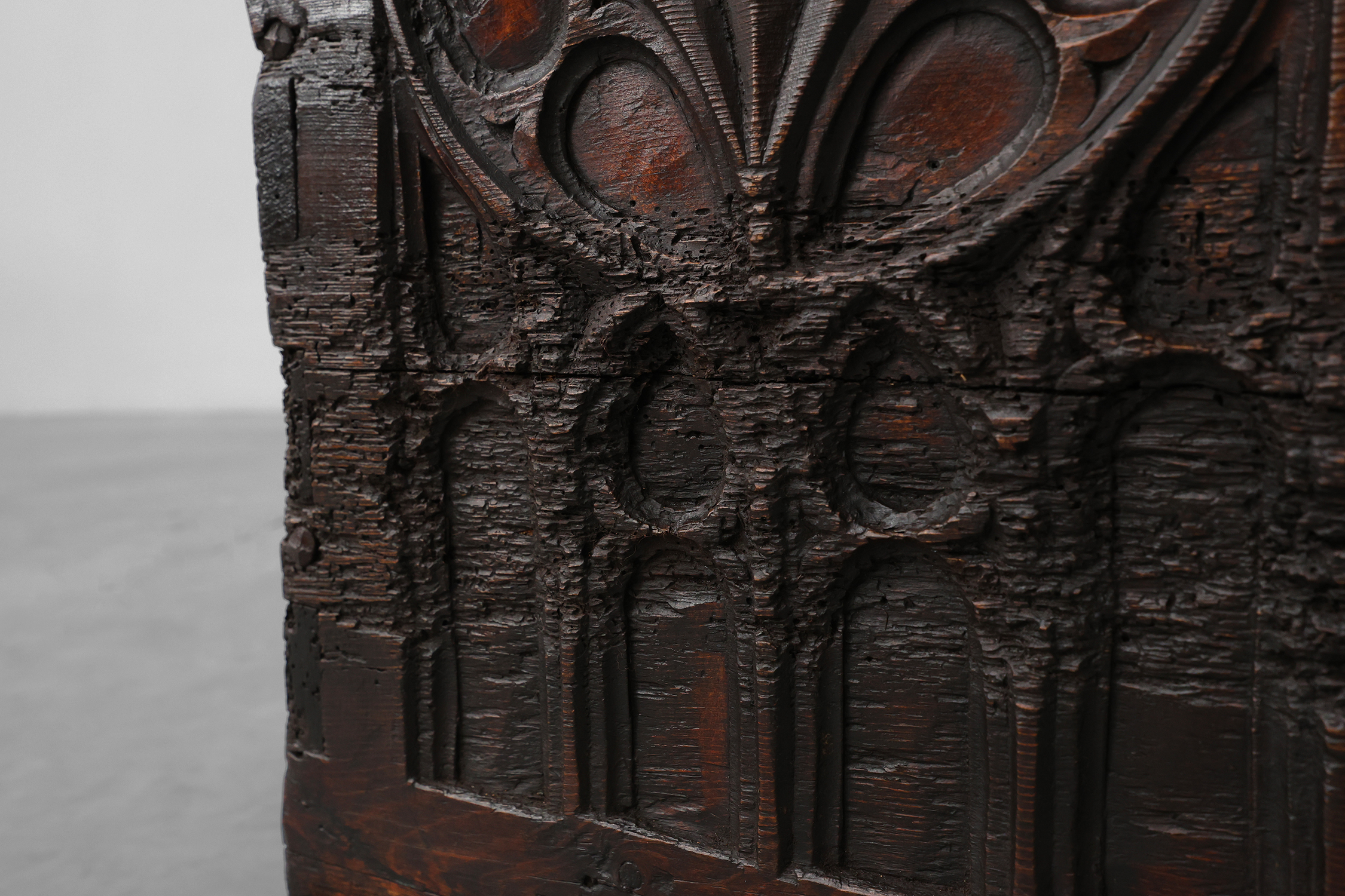 16th Century Gothic Carved Oak Chest, Francethumbnail